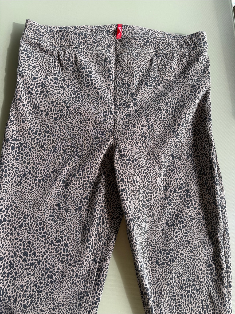 SPANX Beige and Black Leopard-Print Jeggings
